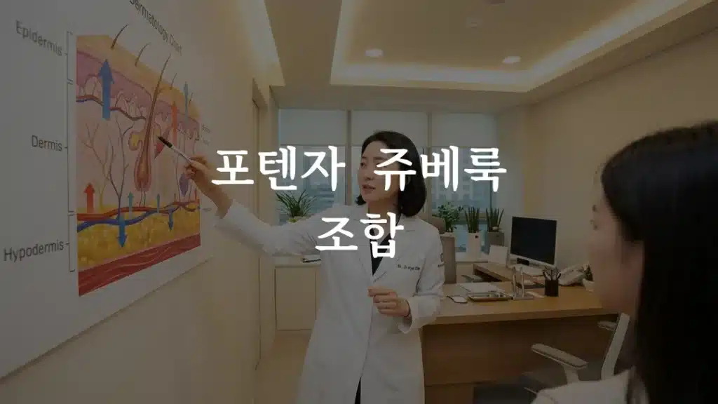 포텐자 쥬베룩 시술 순서와 조합 효과를 설명하는 피부과 전문의