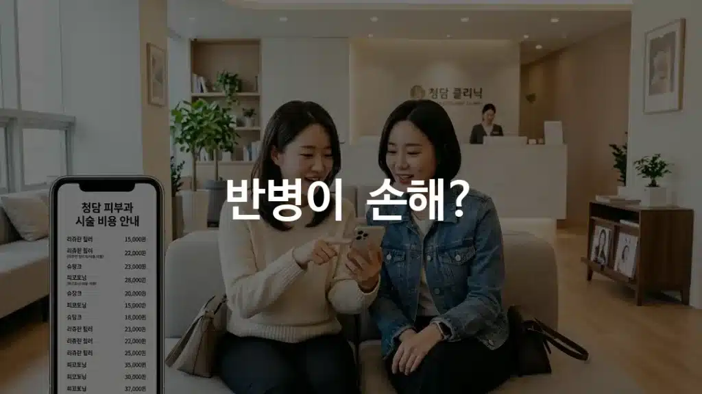 쥬베룩 반병 한병 가격 차이를 비교하는 한국인 여성