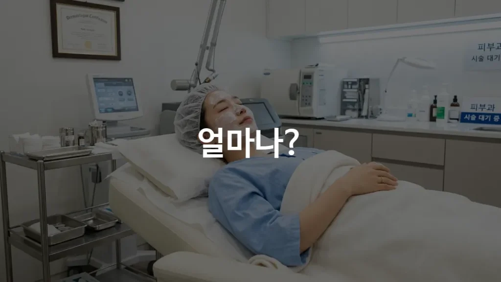 쥬베룩 시술 당일 마취크림 도포 대기 모습