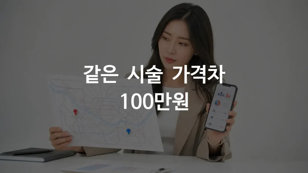 서울 엠페이스 리프팅 가격 비교하는 여성