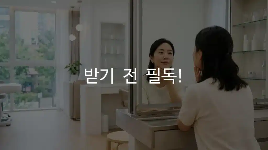 엠페이스 리프팅을 알아보는 한국인 여성